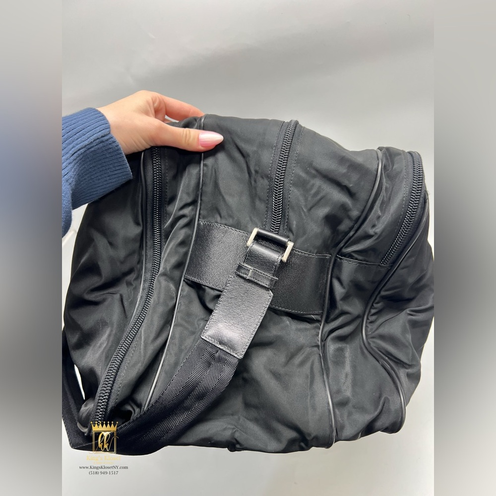 Prada nylon leather trim travel bag - Picture 4 of 16